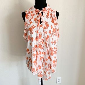 Gibson Latimer Sleeveless Ruffle Top